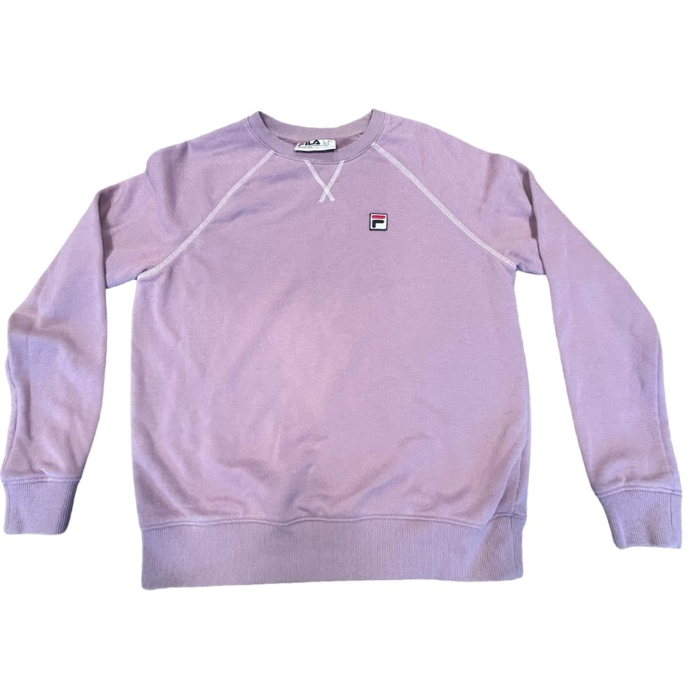 Fila Womens Pink Long Sleeves Crew Neck Pullover Sweatshirt Size Small‎
